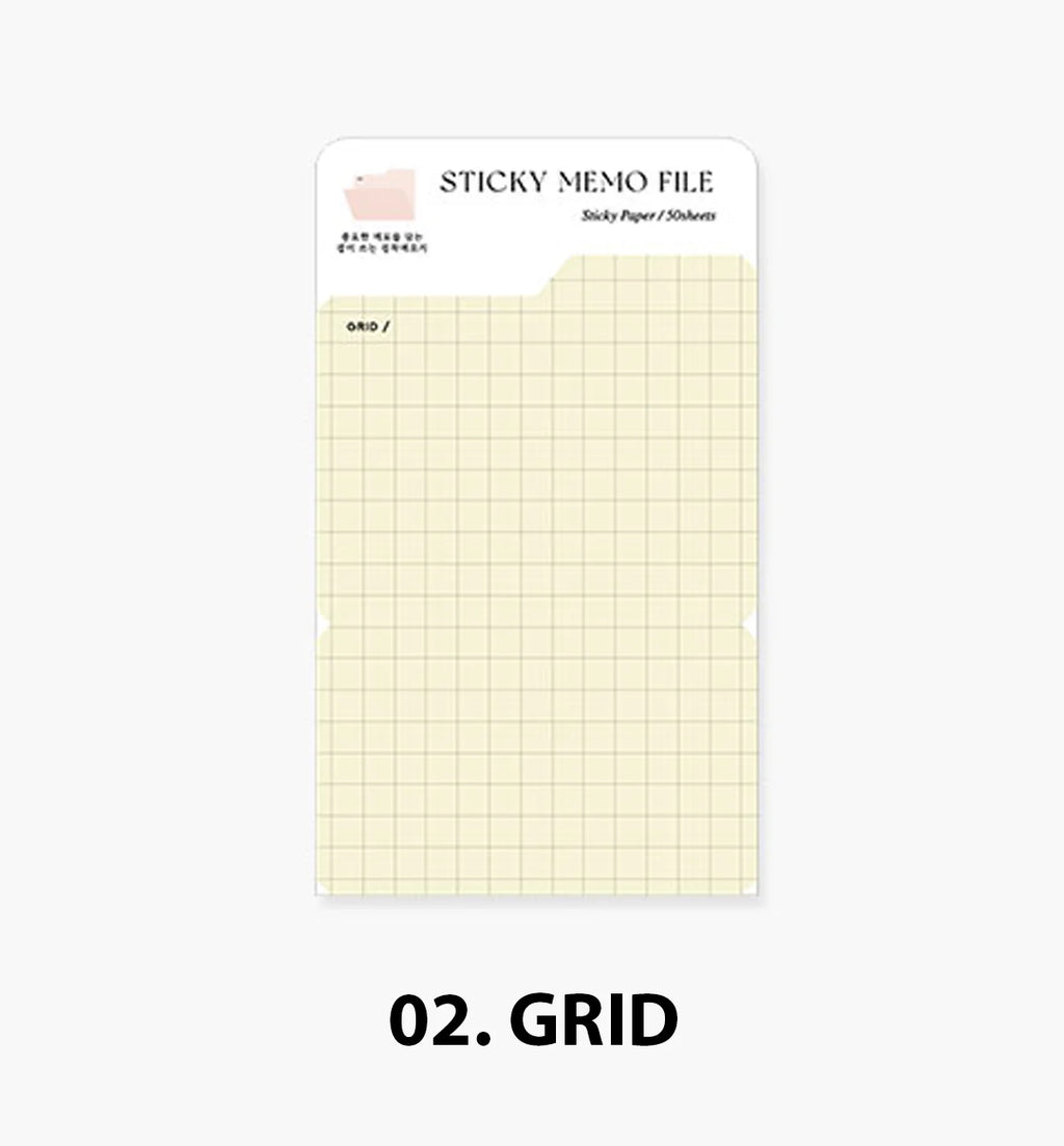 Sticky Memo File - Grid jaune