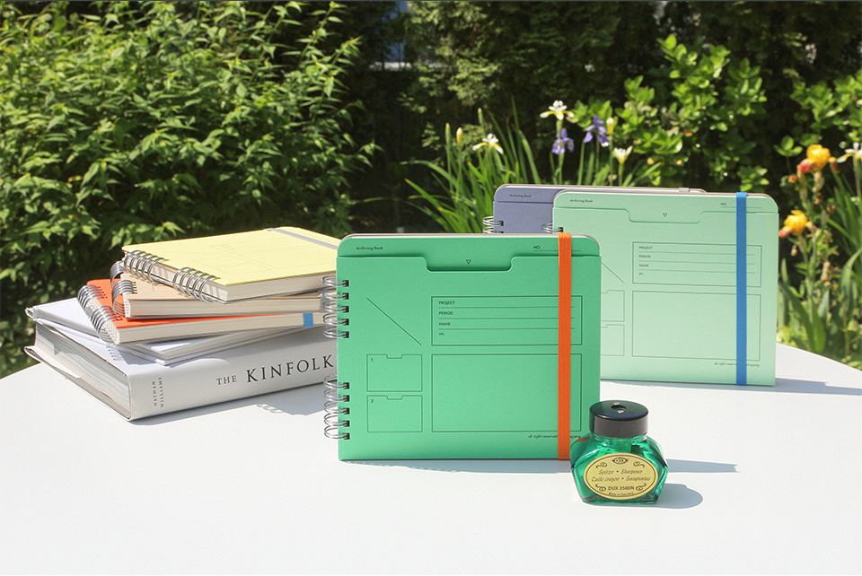 Carnet - Archiving Carré Cadrillé - Vert menthe