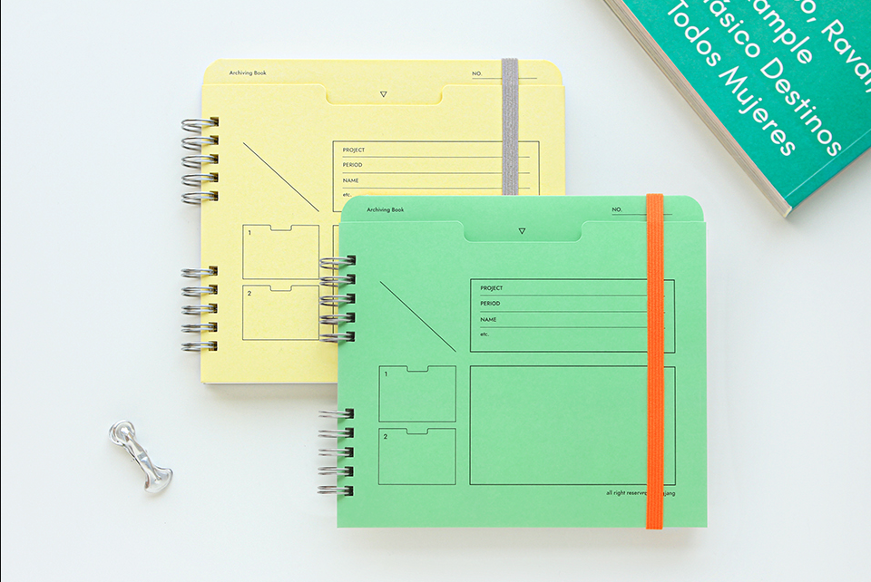 Carnet - Archiving Carré Cadrillé - Vert menthe