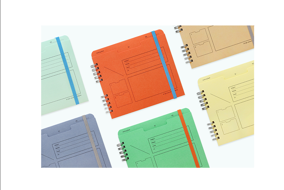Carnet - Archiving Carré Cadrillé - Vert menthe