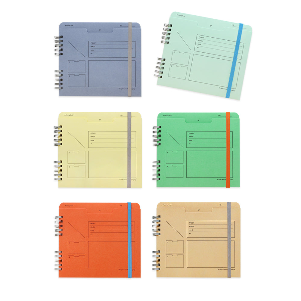 Carnet - Archiving Carré Cadrillé - Vert menthe