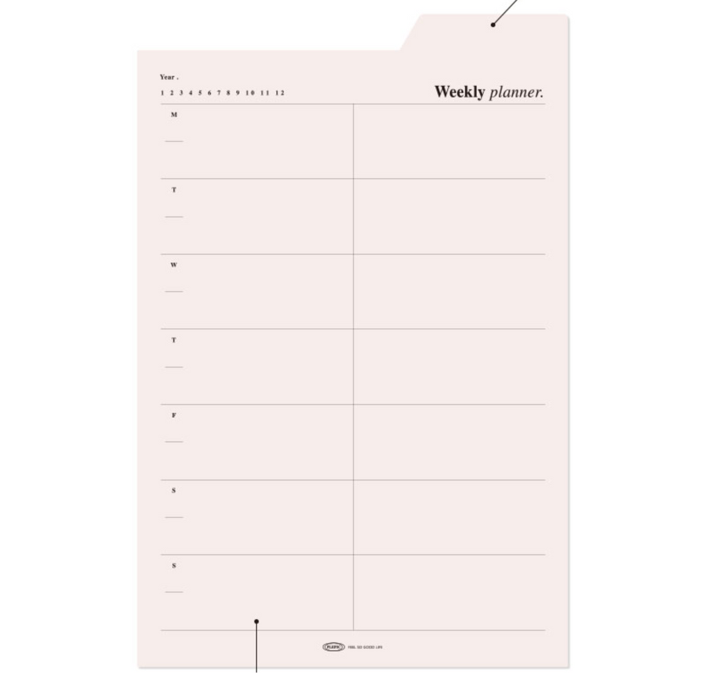 Sticky Index Planner - Weekly