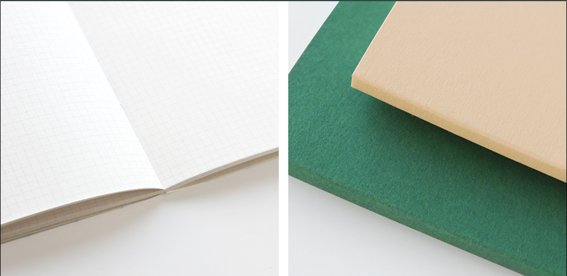 Carnet de note et sa couverture - Color file - Carreaux / Grid - Beige Nature
