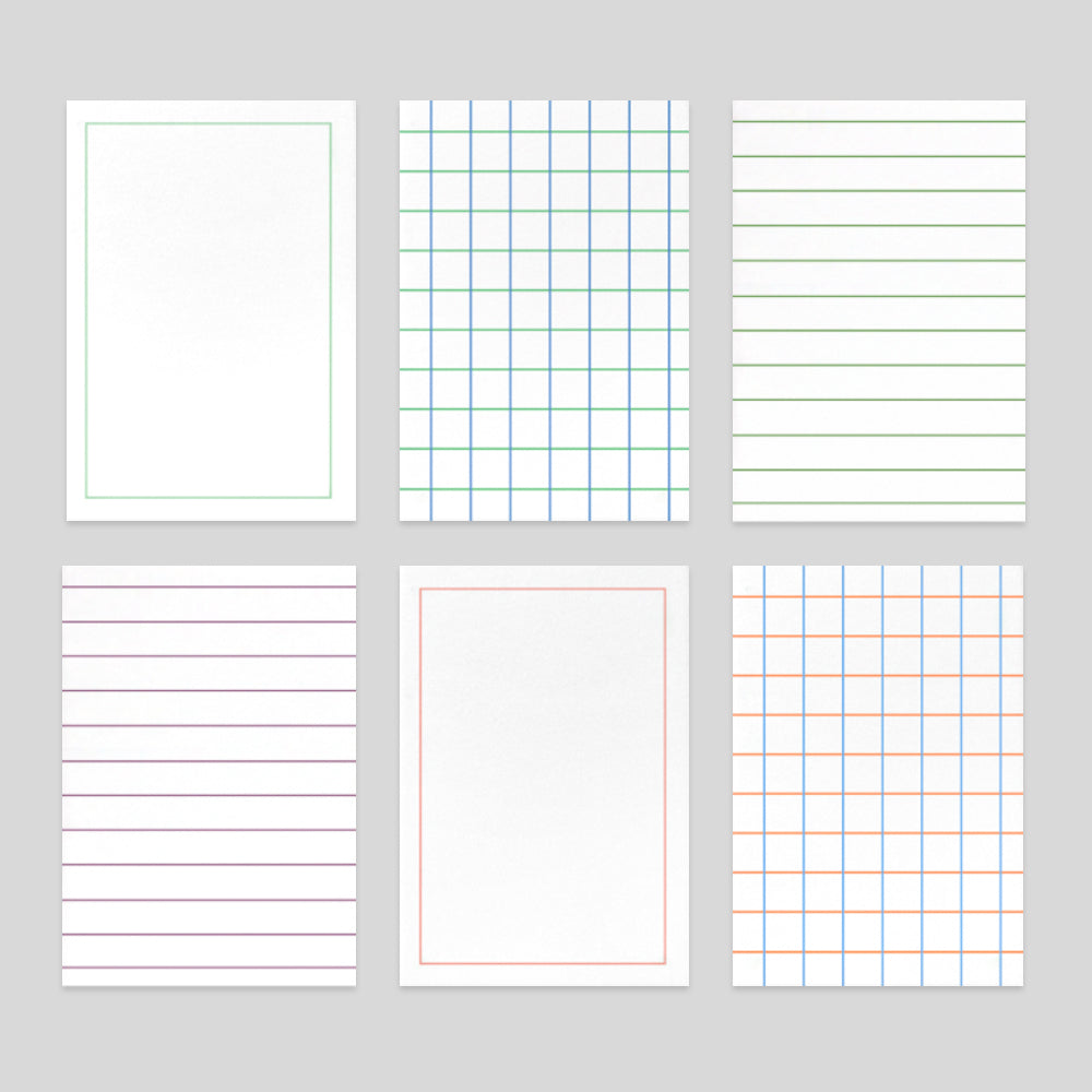 Carnet motif Line - Color note A5 - Ligne / Line - Vert