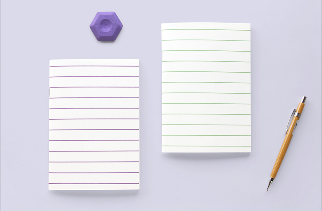 Carnet motif Line - Color note A5 - Ligne / Line - Vert
