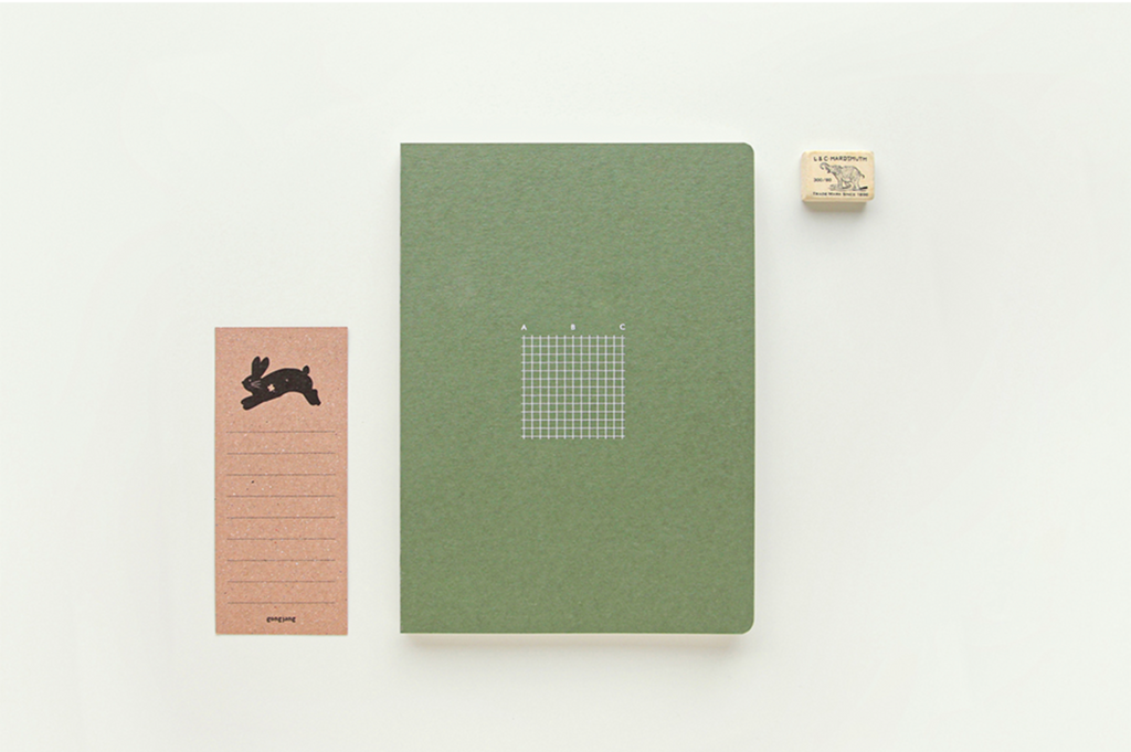 Carnet de note - Edit notebook - Carreaux / Grid - Vert kaki