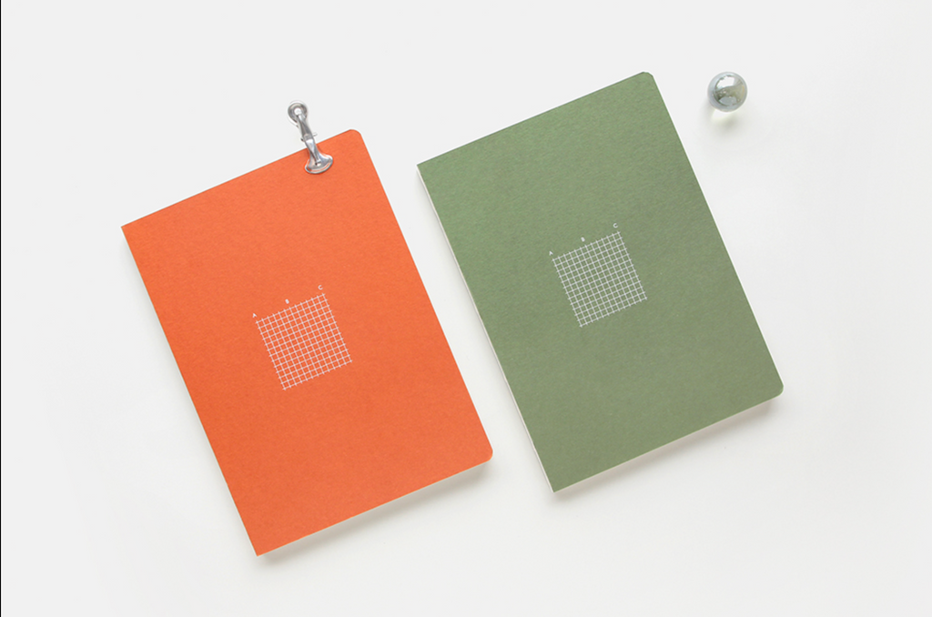 Carnet de note - Edit notebook - Carreaux / Grid - Orange