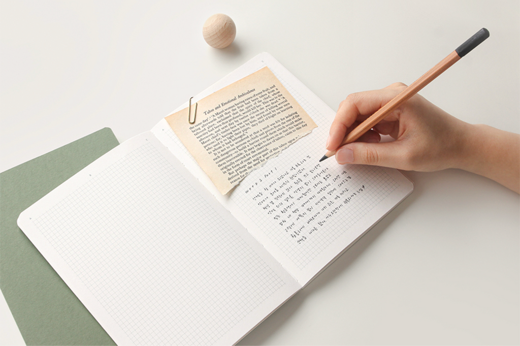 Carnet de note - Edit notebook - Carreaux / Grid - Orange