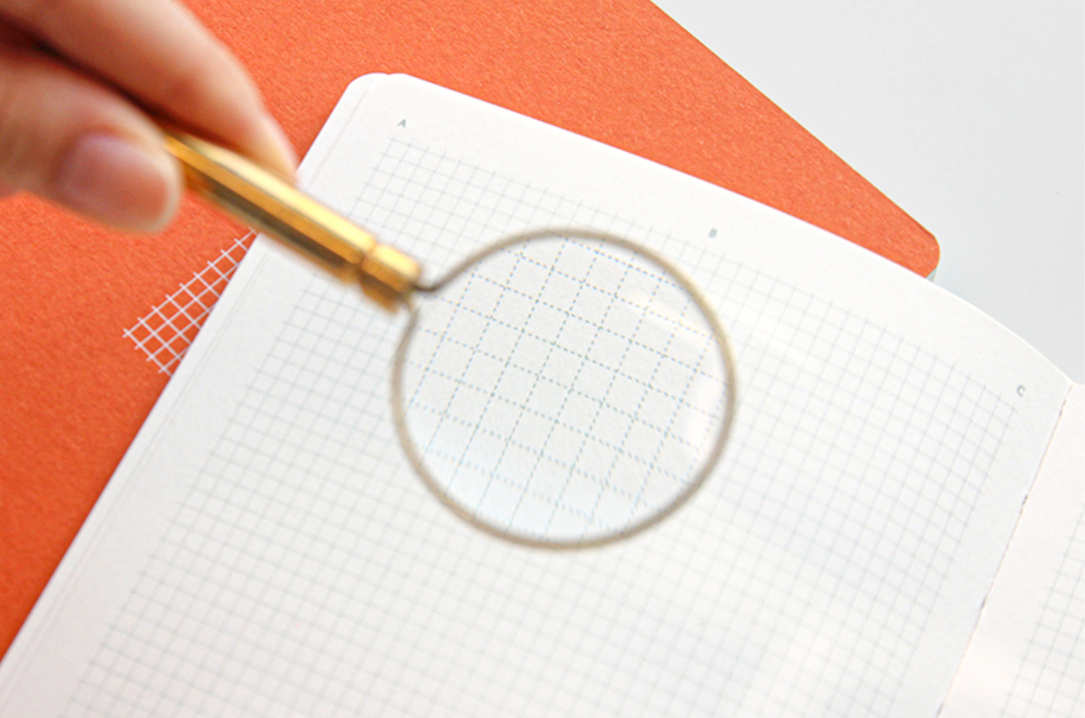 Carnet de note - Edit notebook - Carreaux / Grid - Orange