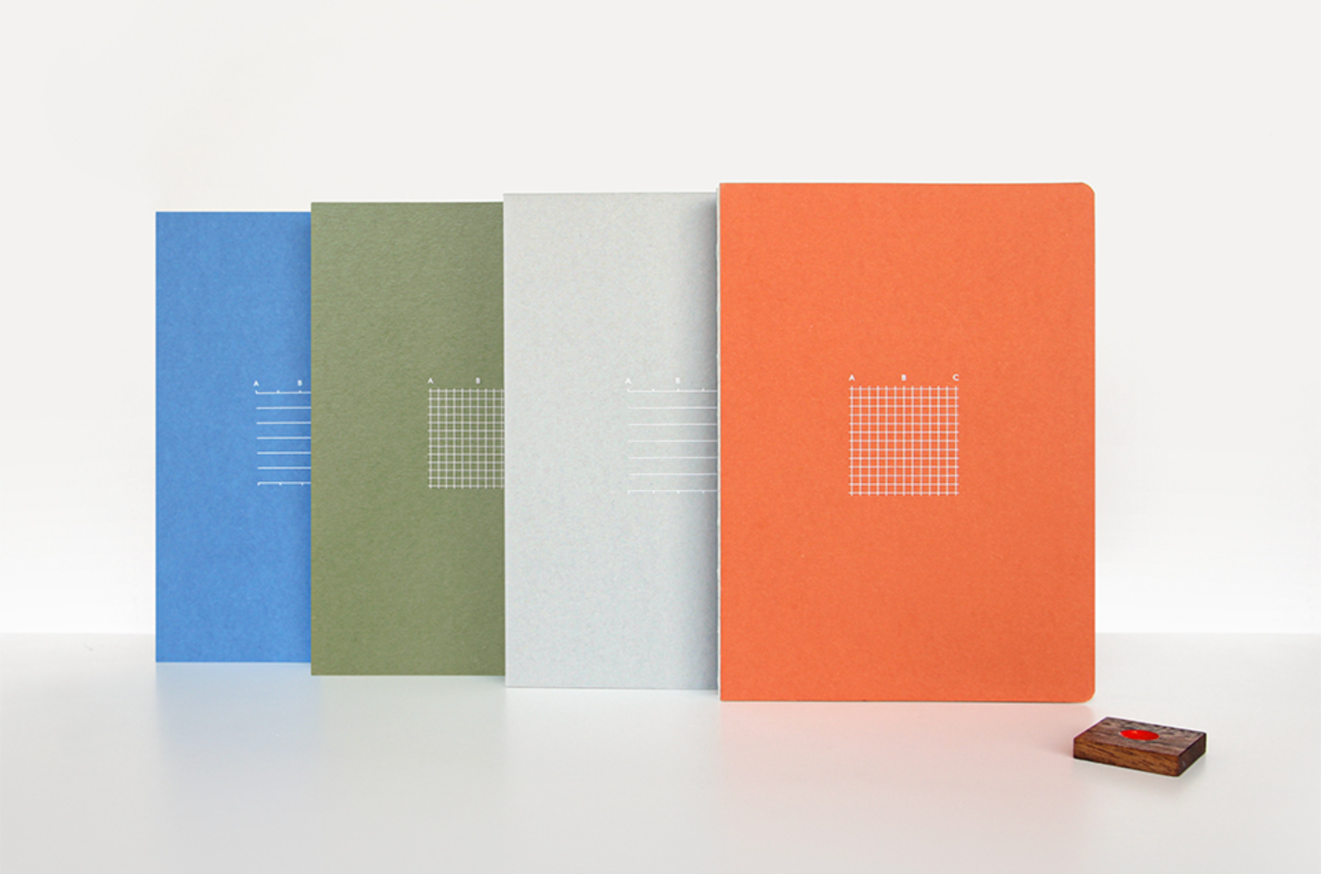 Carnet de note - Edit notebook - Carreaux / Grid - Orange