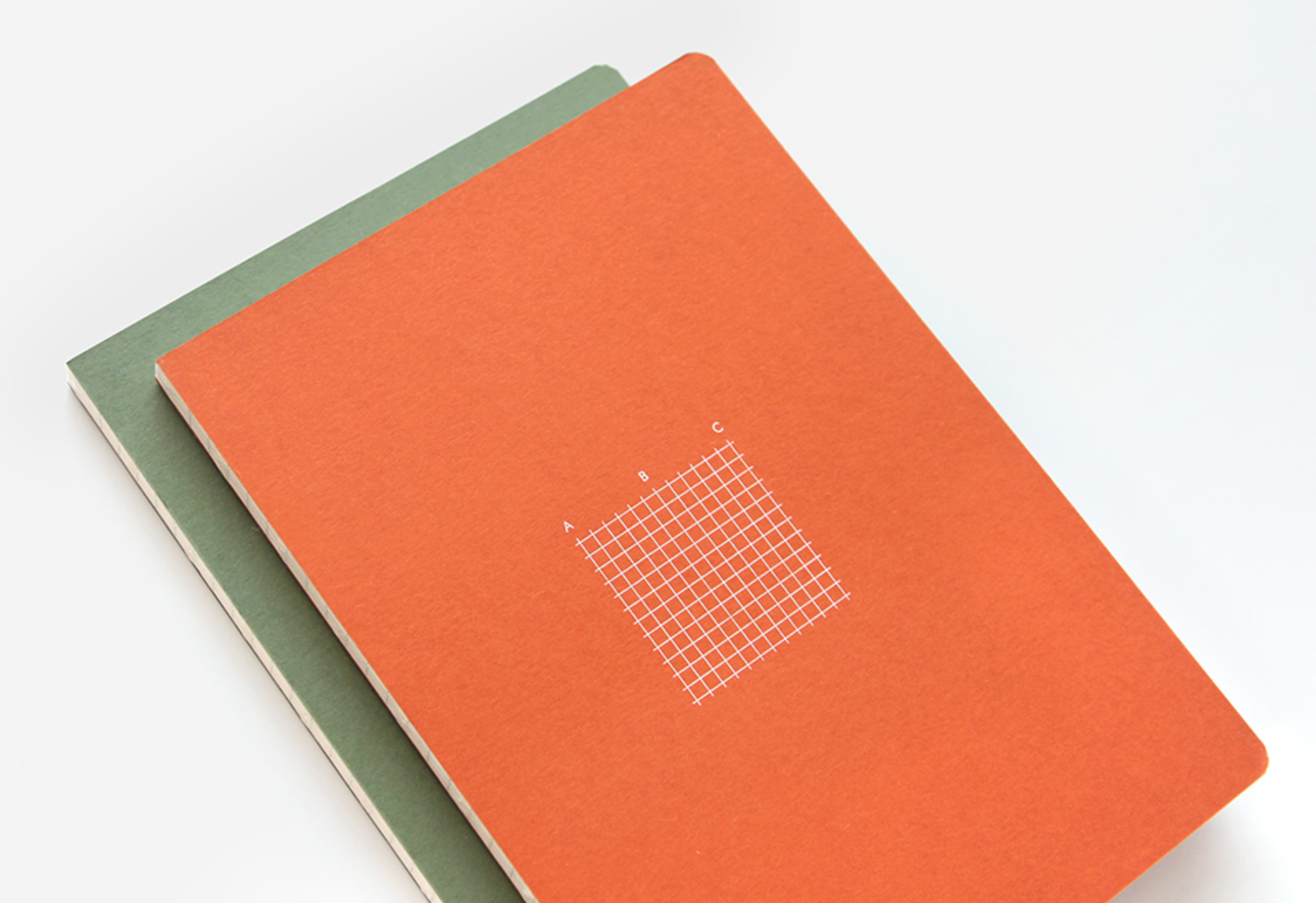 Carnet de note - Edit notebook - Carreaux / Grid - Orange