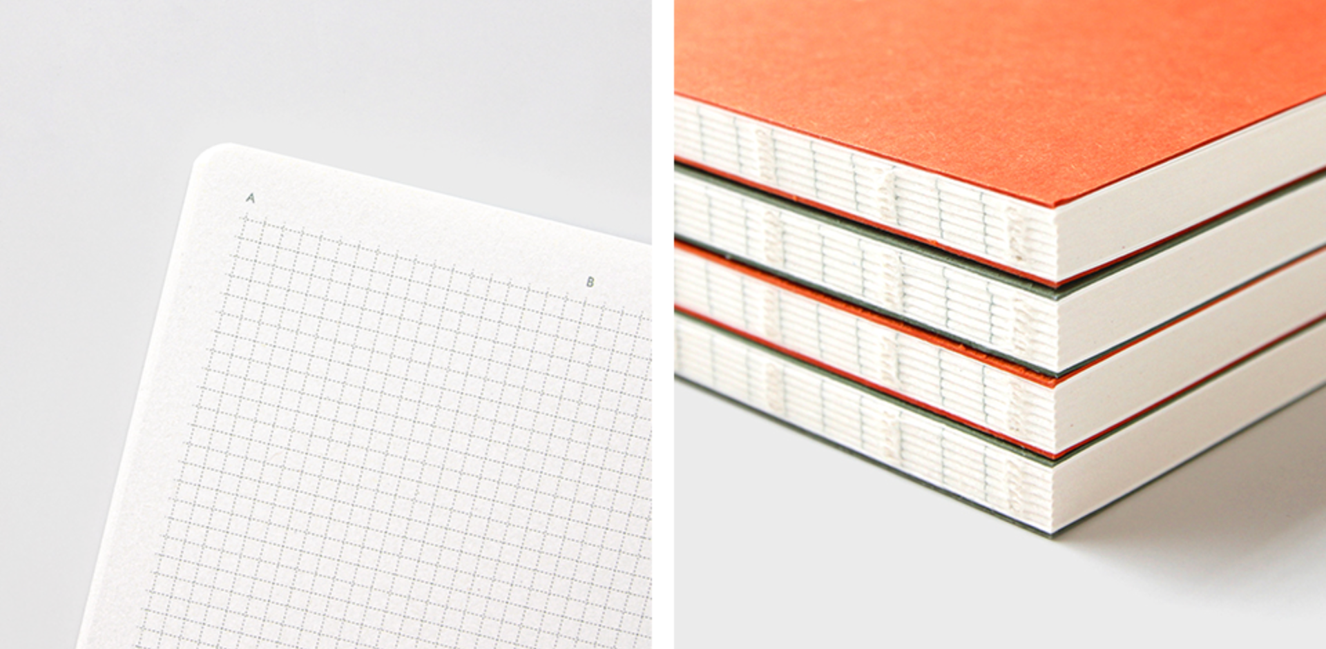 Carnet de note - Edit notebook - Carreaux / Grid - Orange