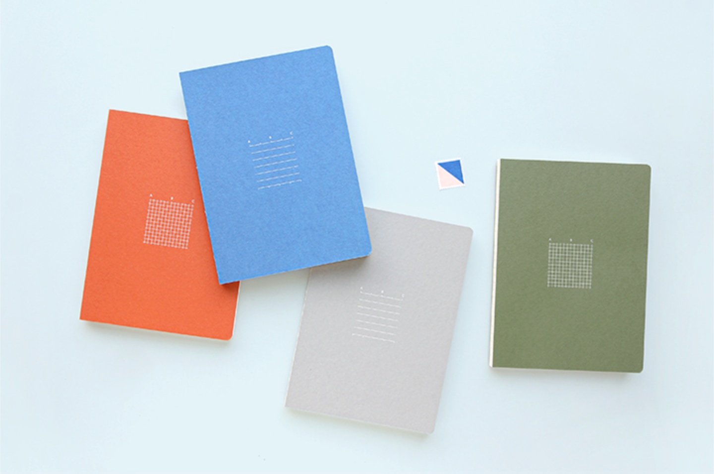 Carnet de note - Edit notebook - Carreaux / Grid - Orange