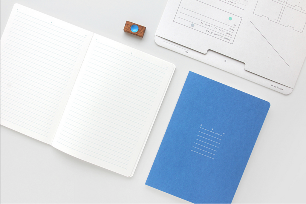 Carnet de note - Edit notebook - Line - Bleu