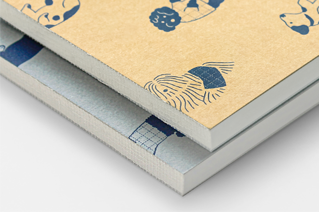Bloc note chat - Grid memo - Carreaux / Grid - Couleur Sable / Beige