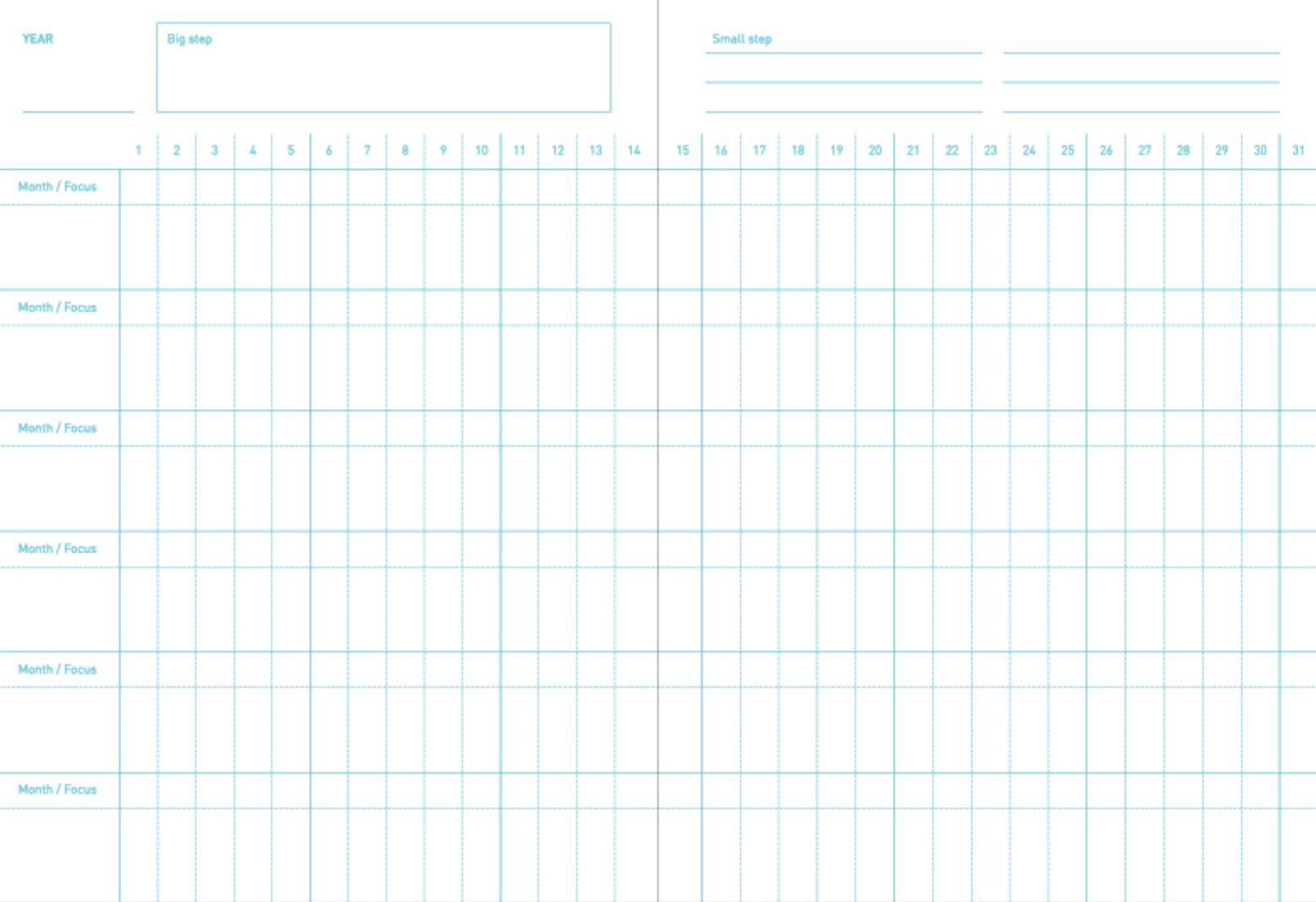 Agenda B6 - Planner 6 mois non daté - One third cat diary - Orange