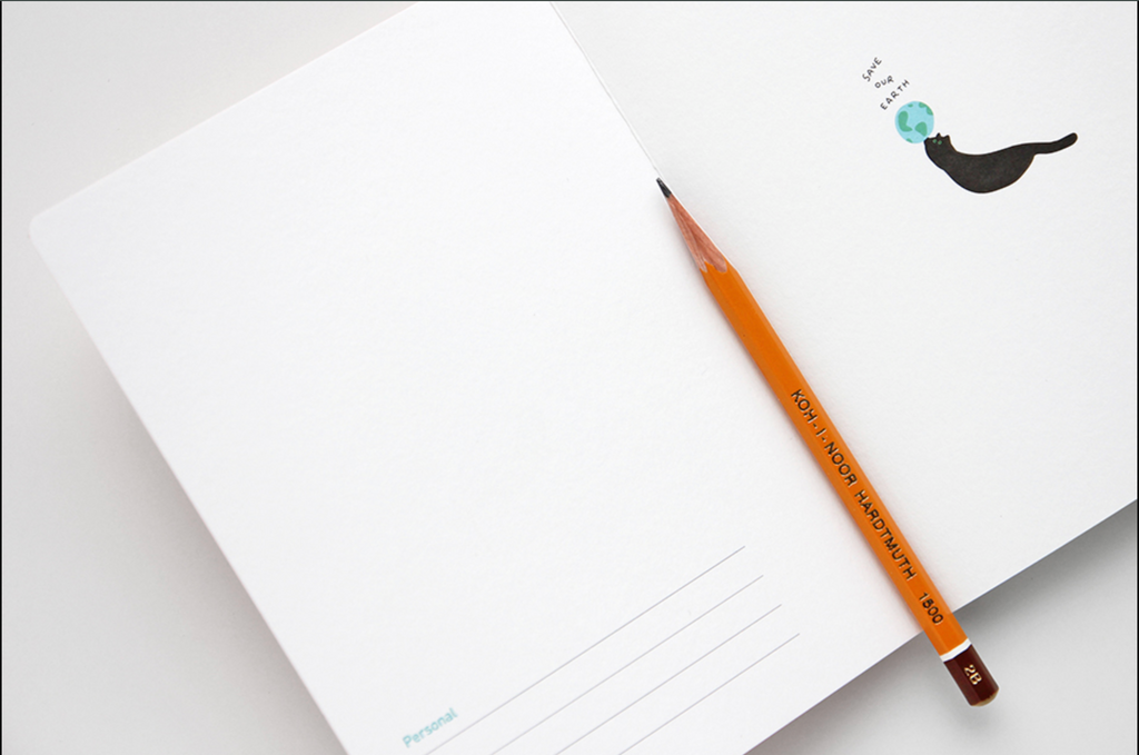 Agenda B6 - Planner 6 mois non daté - One third cat diary - Orange