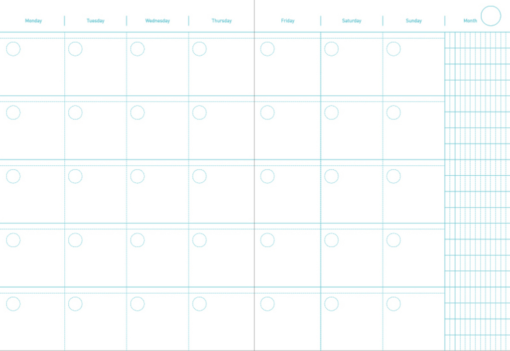Agenda B6 - Planner 6 mois non daté - One third cat diary - Orange