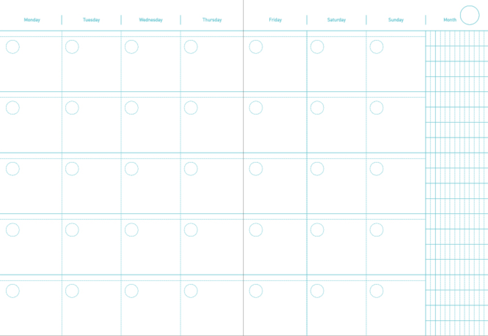 Agenda B6 - Planner 6 mois non daté - One third cat diary - Orange
