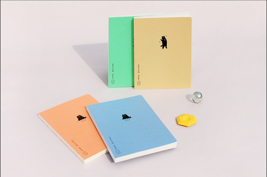 Agenda B6 - Planner 6 mois non daté - One third cat diary - Orange