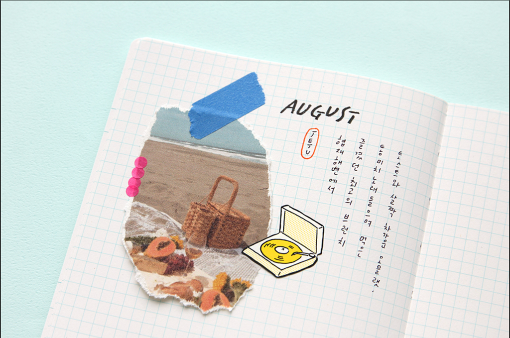 Agenda B6 - Planner 6 mois non daté - One third cat diary - Orange