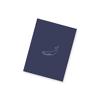 Carnet - Save me notebook - A6 - Baleine - Bleu marine