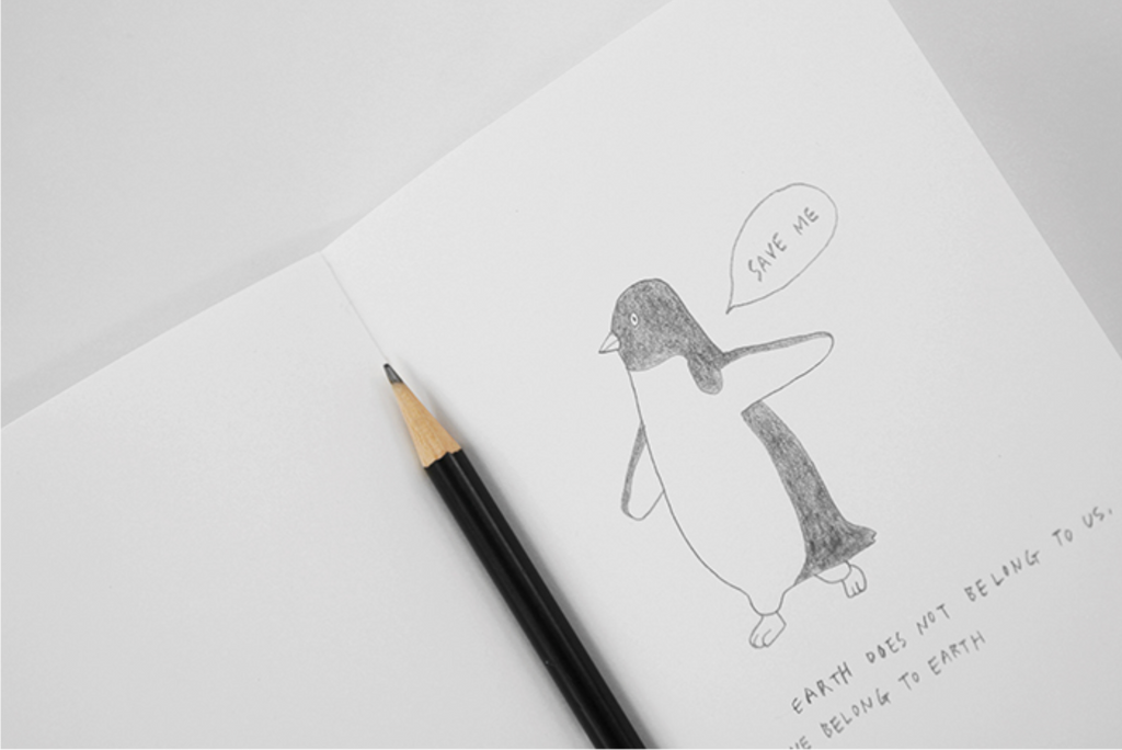 Carnet - Save me notebook - A6 - Baleine - Bleu marine