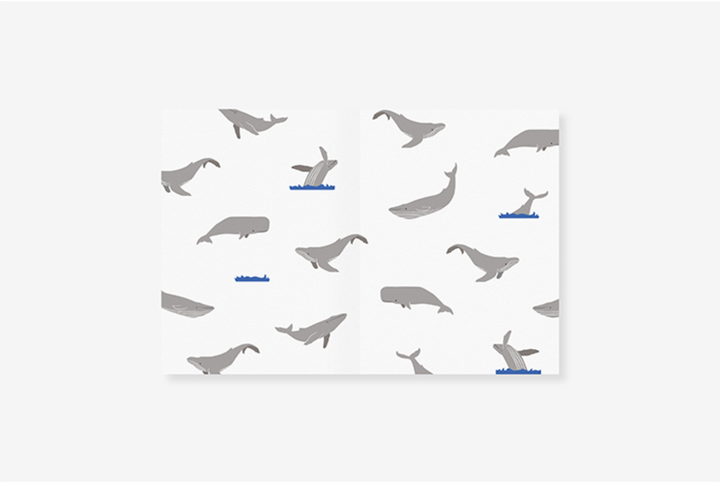 Carnet - Save me notebook - A6 - Baleine - Bleu marine