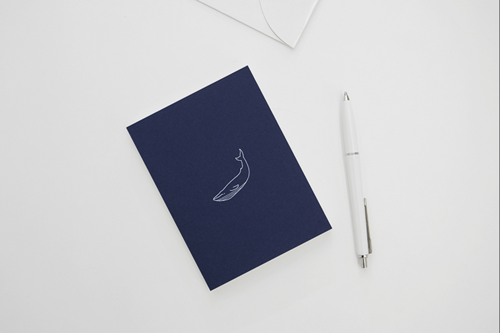 Carnet - Save me notebook - A6 - Baleine - Bleu marine