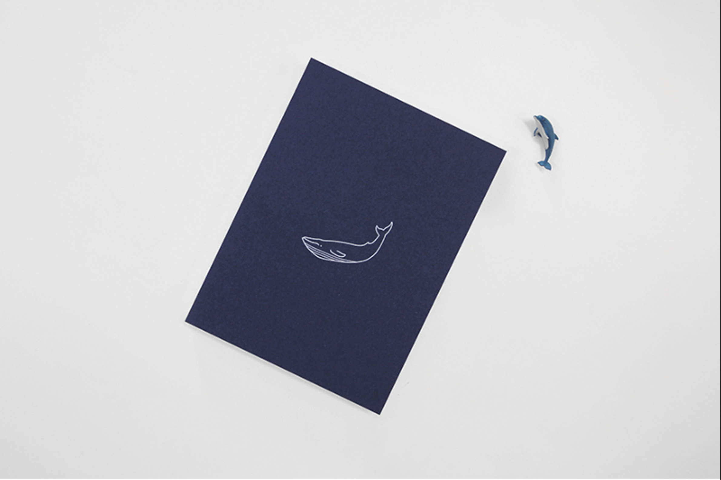 Carnet - Save me notebook - A6 - Baleine - Bleu marine