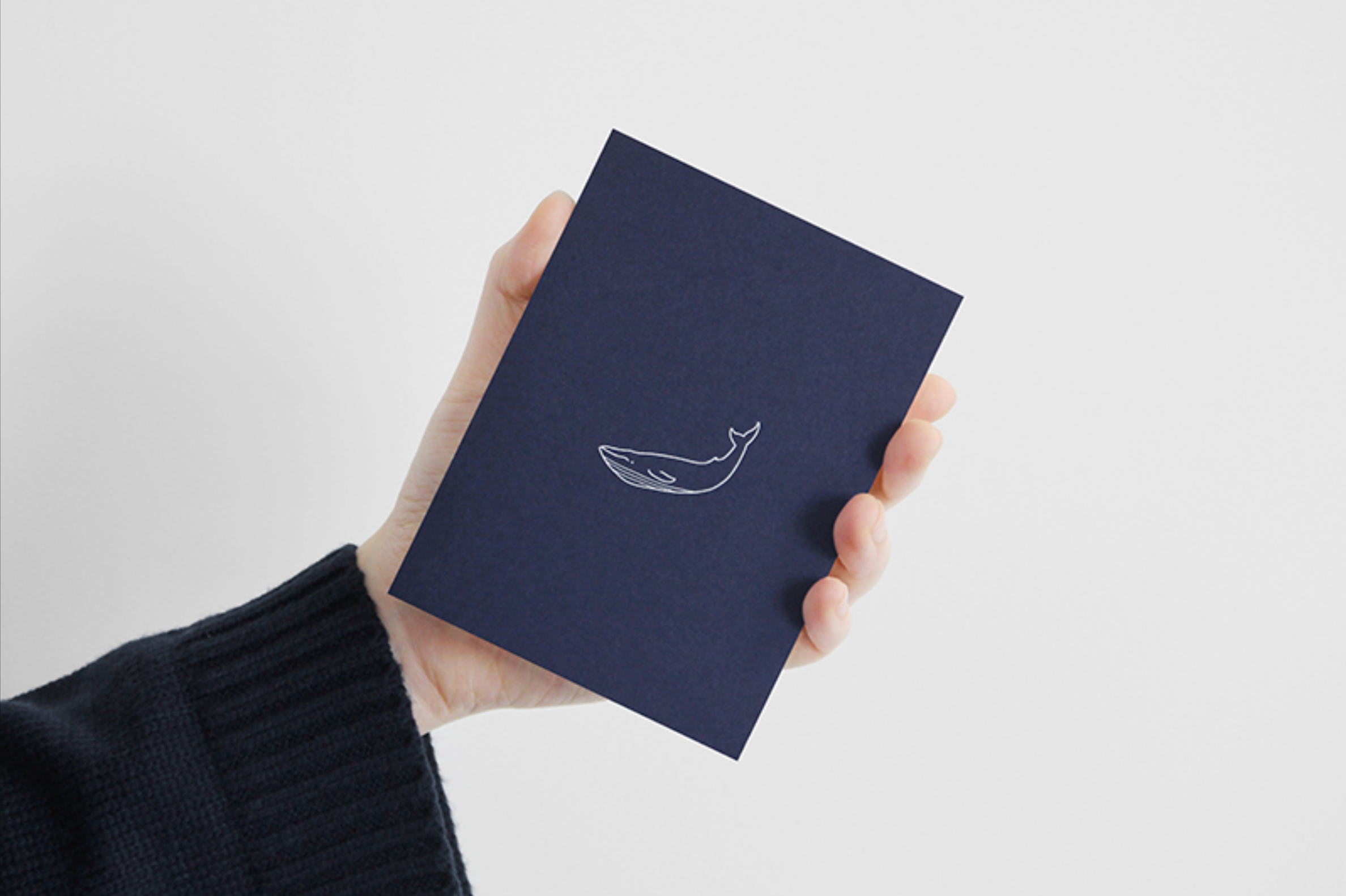 Carnet - Save me notebook - A6 - Baleine - Bleu marine