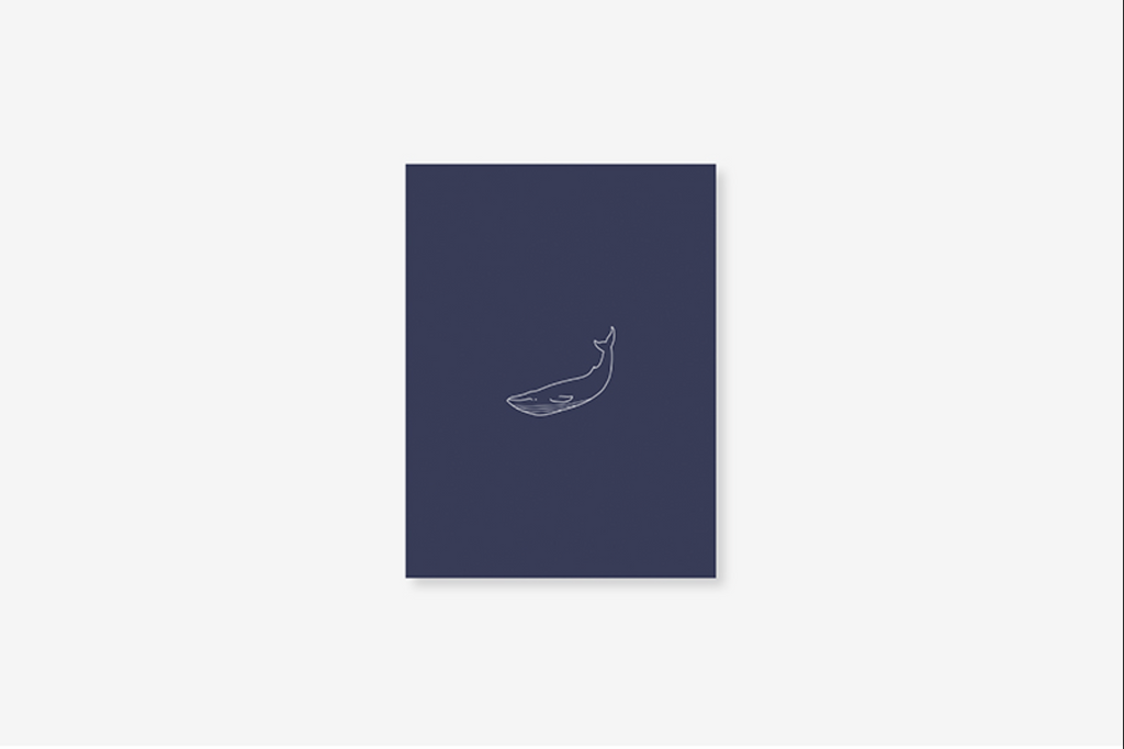 Carnet - Save me notebook - A6 - Baleine - Bleu marine