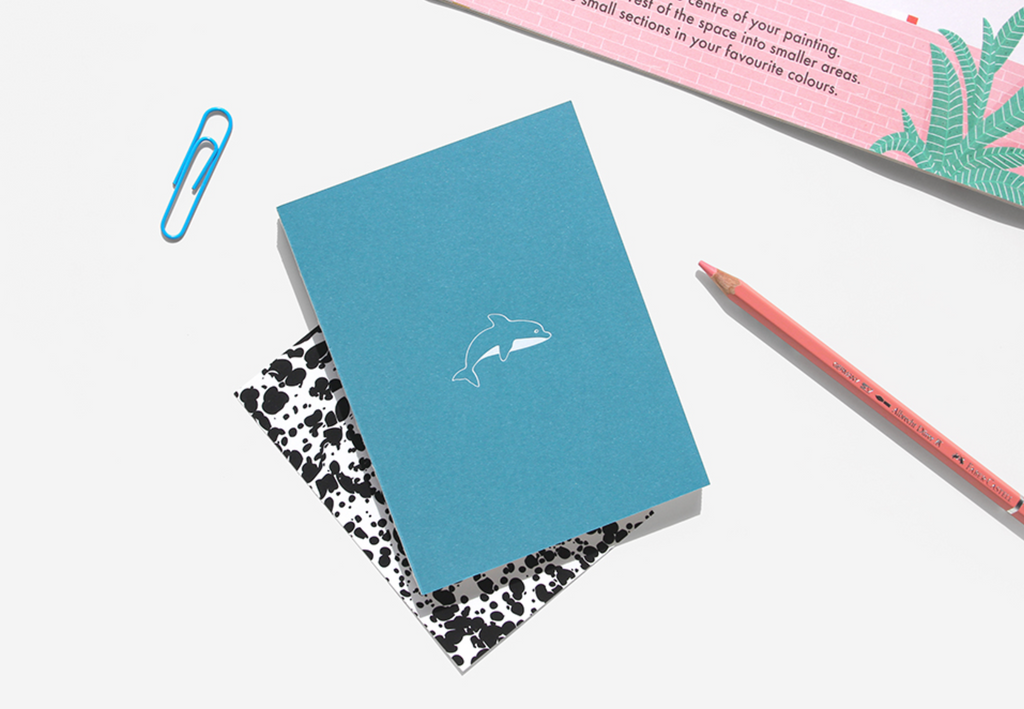 Carnet - Save me notebook - A6 - Dauphin - Bleu ciel