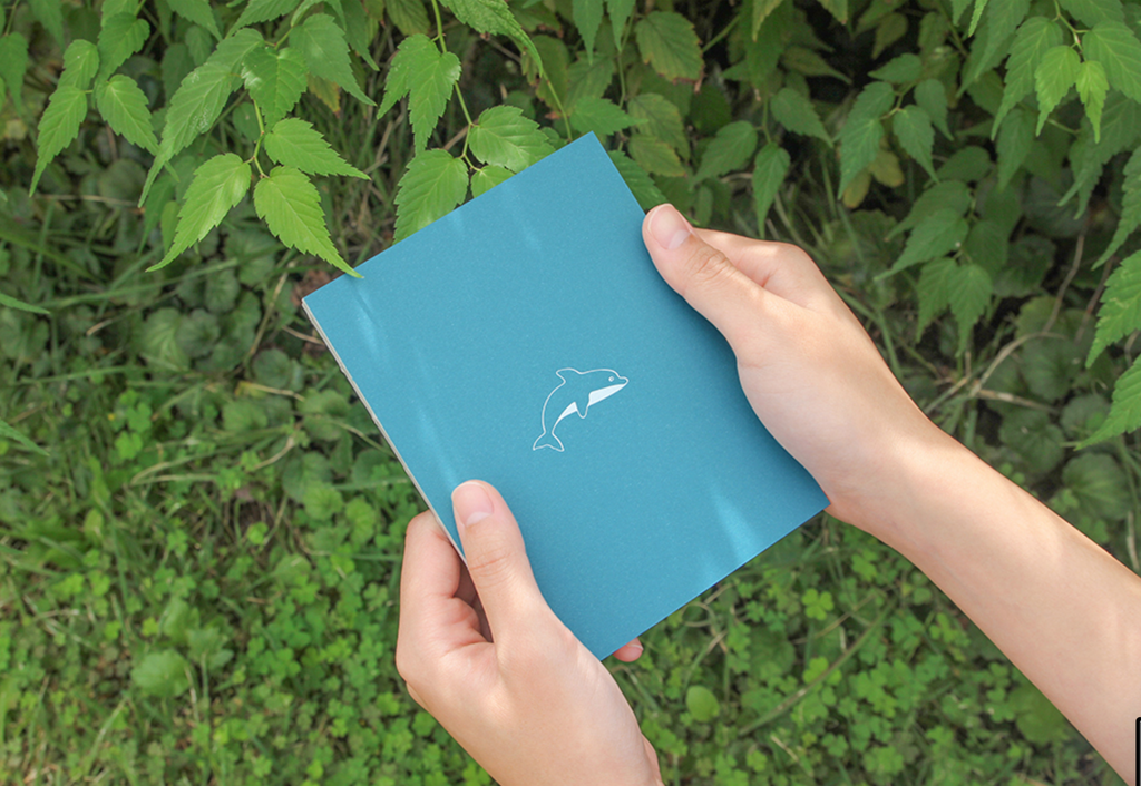 Carnet - Save me notebook - A6 - Dauphin - Bleu ciel