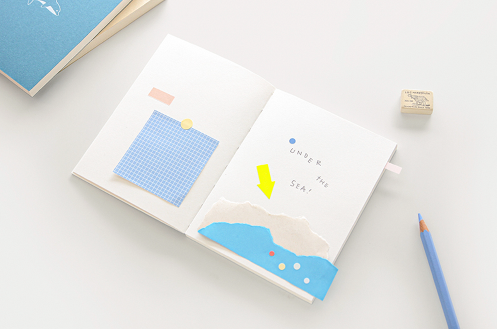 Carnet - Save me notebook - A6 - Dauphin - Bleu ciel