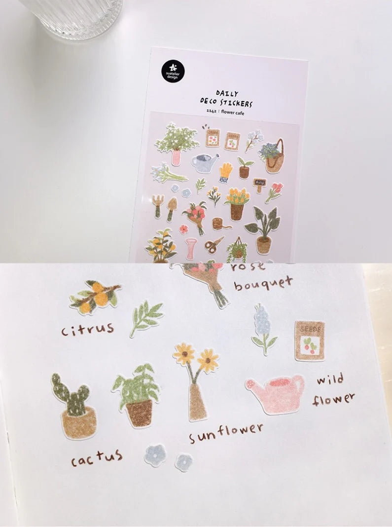 Stickers - Daily déco - Flower café - 1142