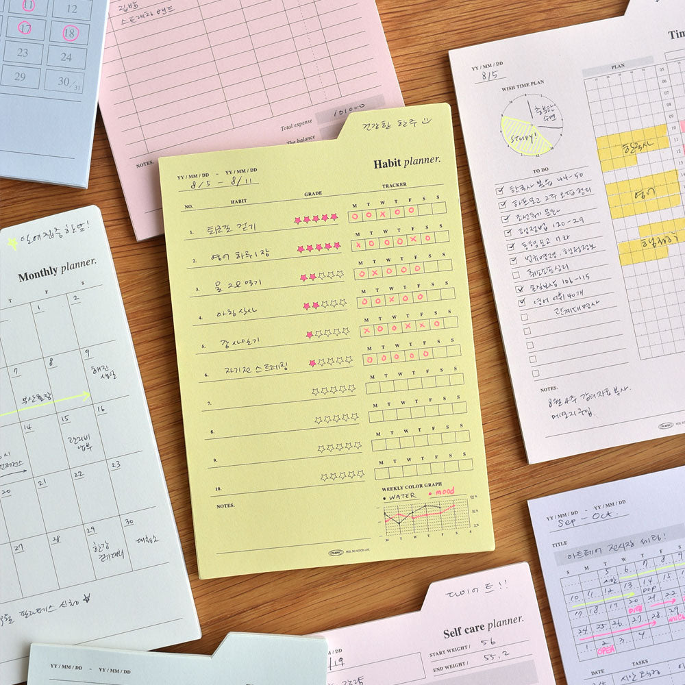 Sticky Index Planner - Time